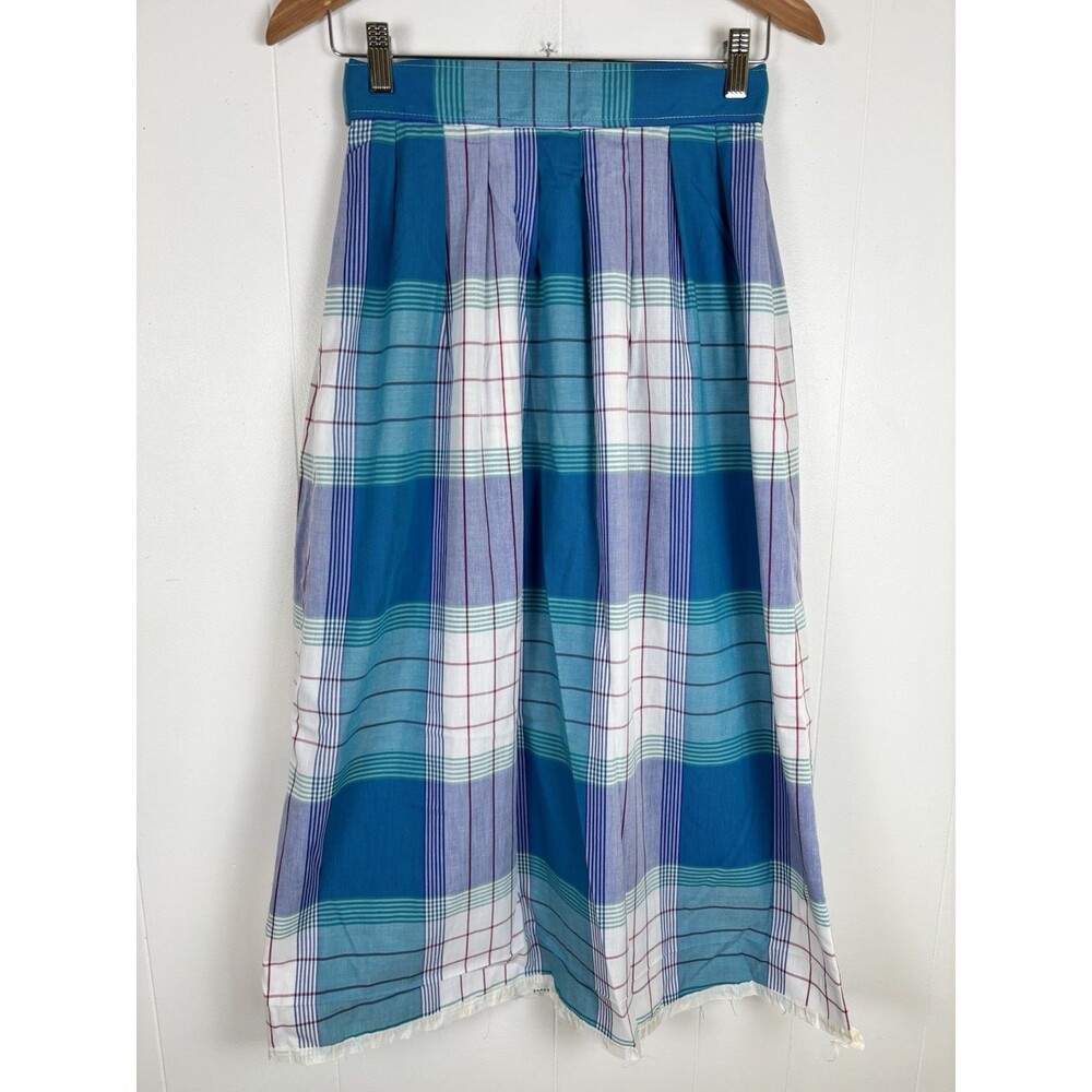 VTG Miss Sophisticates by Pendleton Teal Blue Plaid Skirt - Measures Size Small - Picture 10 of 13